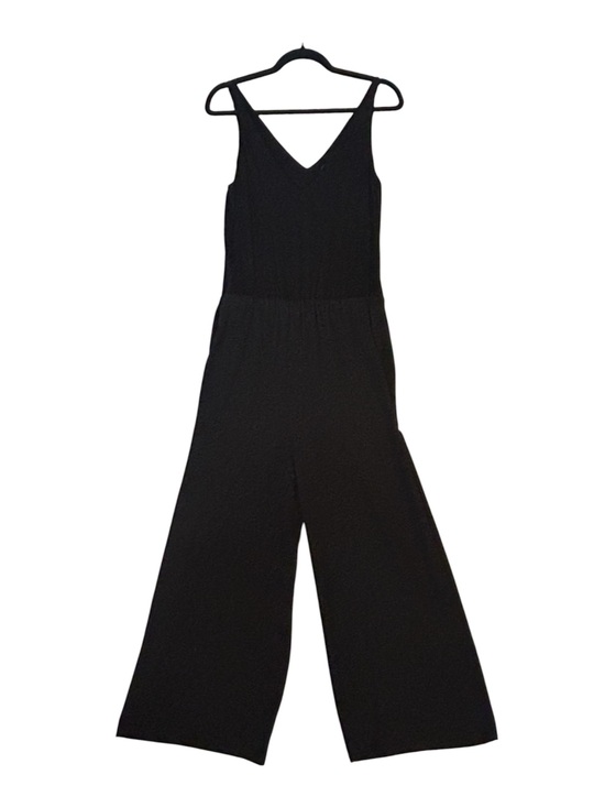 LOFT Pants - LOFT Black Sleeveless V-Neck Wide-Leg Jumpsuit